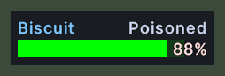 Health Bar, poisoned-pet