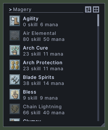 Spellbook, list
