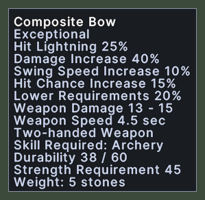 Tooltip, item